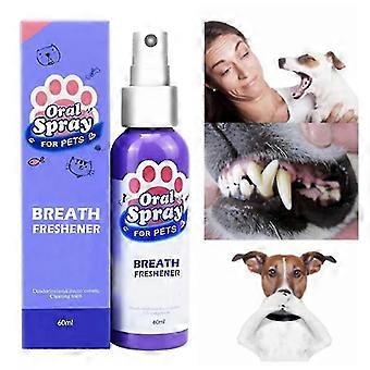 3pcs 60ml Pet Oral Spray Teeth Cleaning For Dogs Cats Bad Breath Plaque Removal