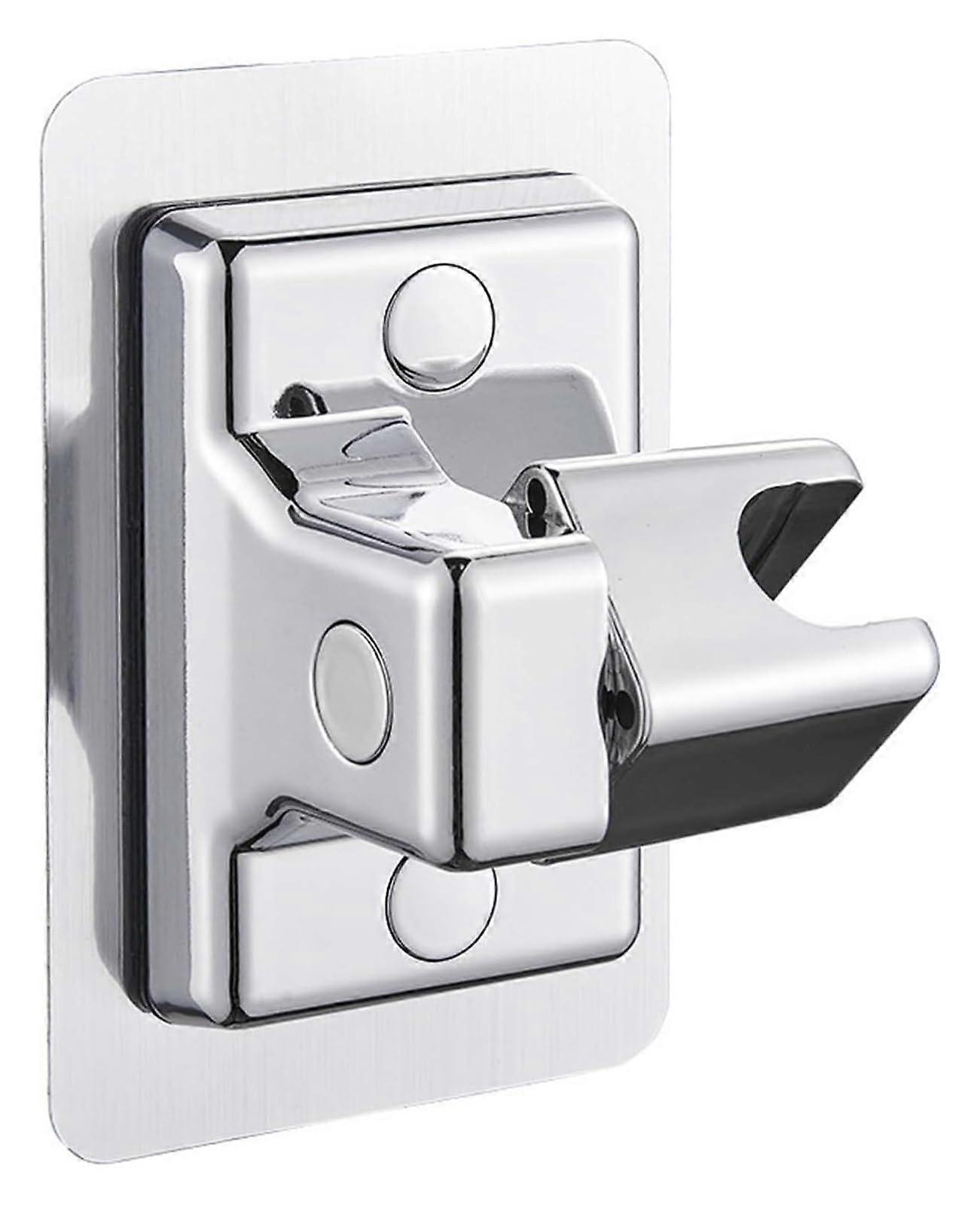 Shower Head Holder Adjustable Angle Bracket, Square Wall Mount For Shower Wand And Hose, No Damage To Walls