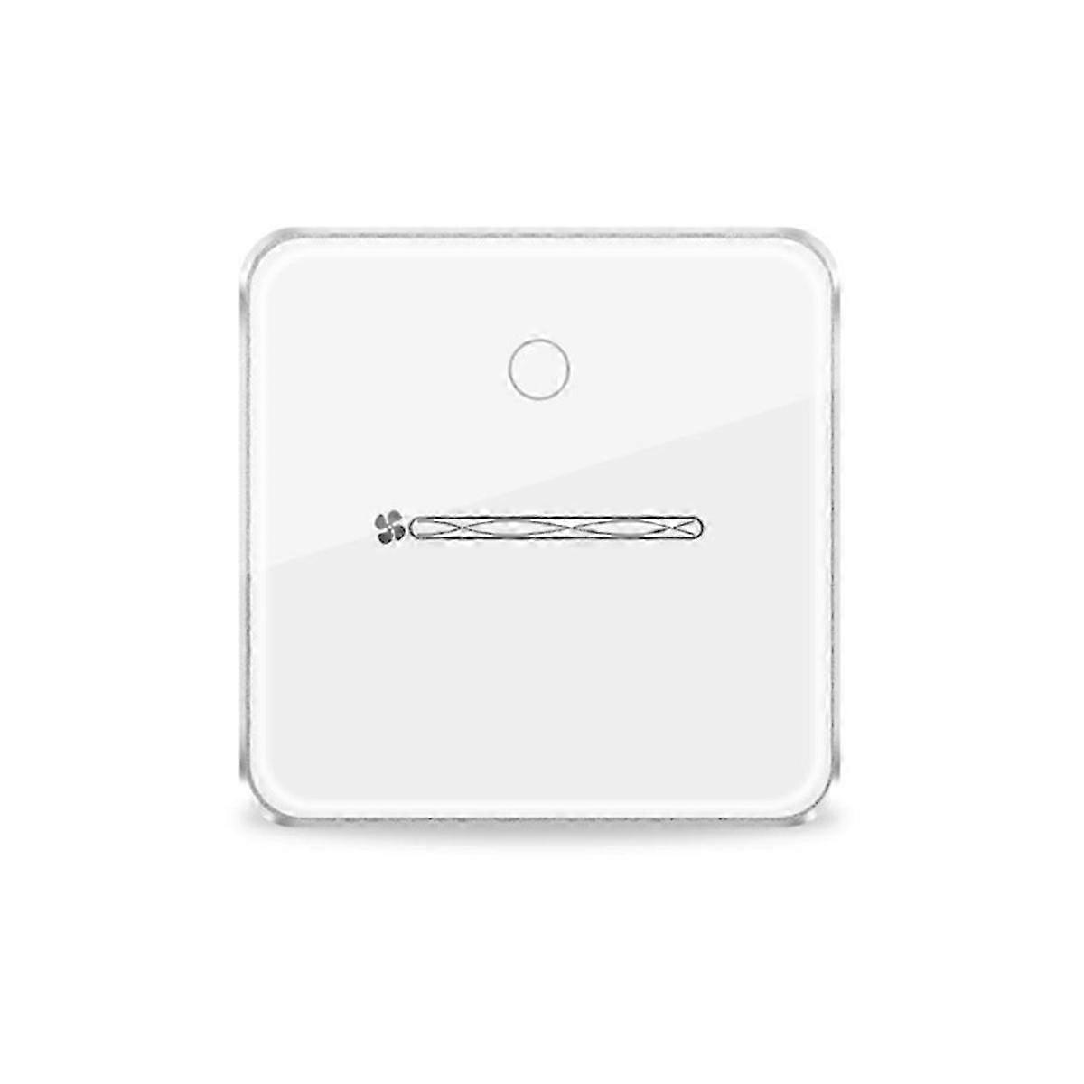 Zigbee Smart Fan Light Switch 1 Gang Touch Control with Variable Speed for Sliders and Neutral Wire Requirement