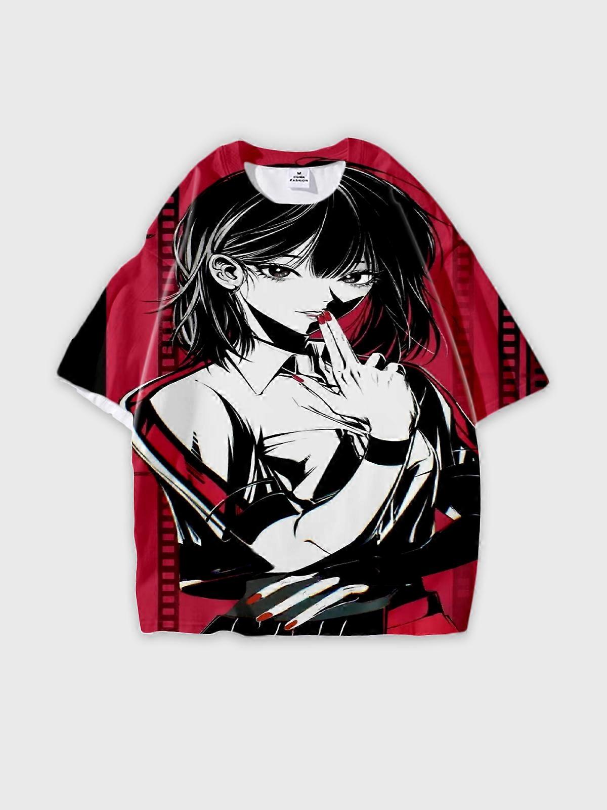 T-Shirt Short Sleeve Round Neck, Summer Casual Loose Graphic Tee, Unisex The Link Click W1489