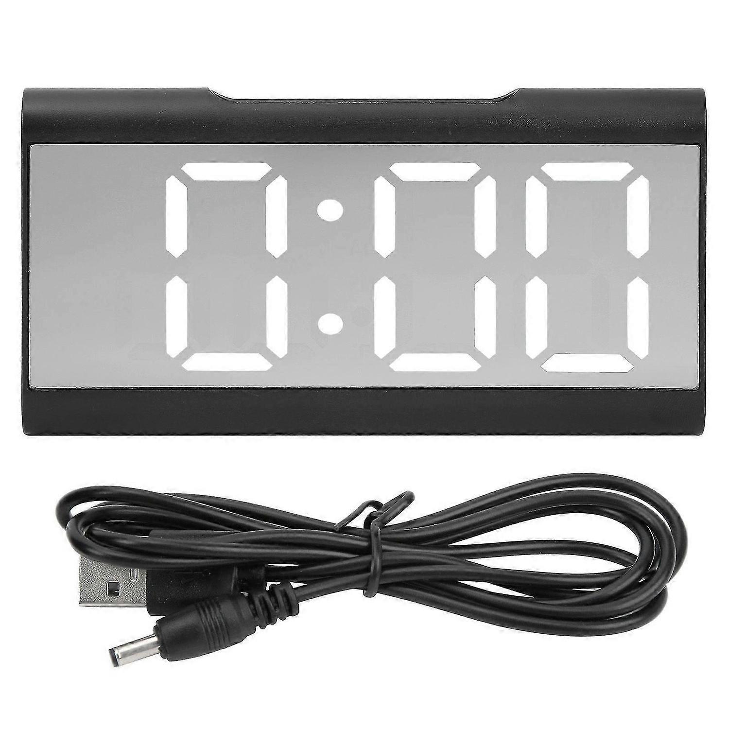 2025 Latest Model Alarm Clock LED Digital Display Mirror USB Charging Desktop