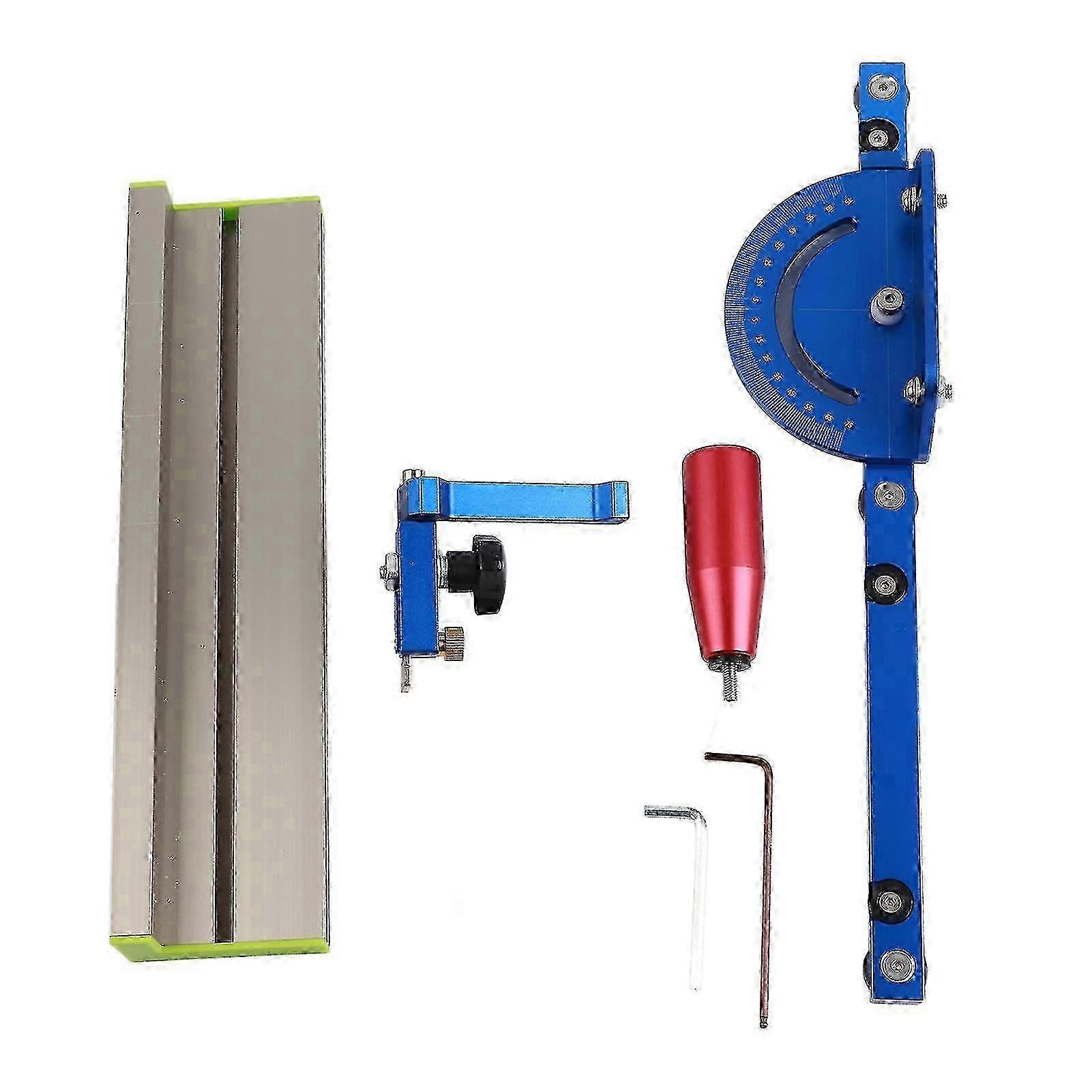 Miter Gauge Set for Table Saw with Push Table, Push Handle, Limit Block, and Backer - Improve Precision and Safety