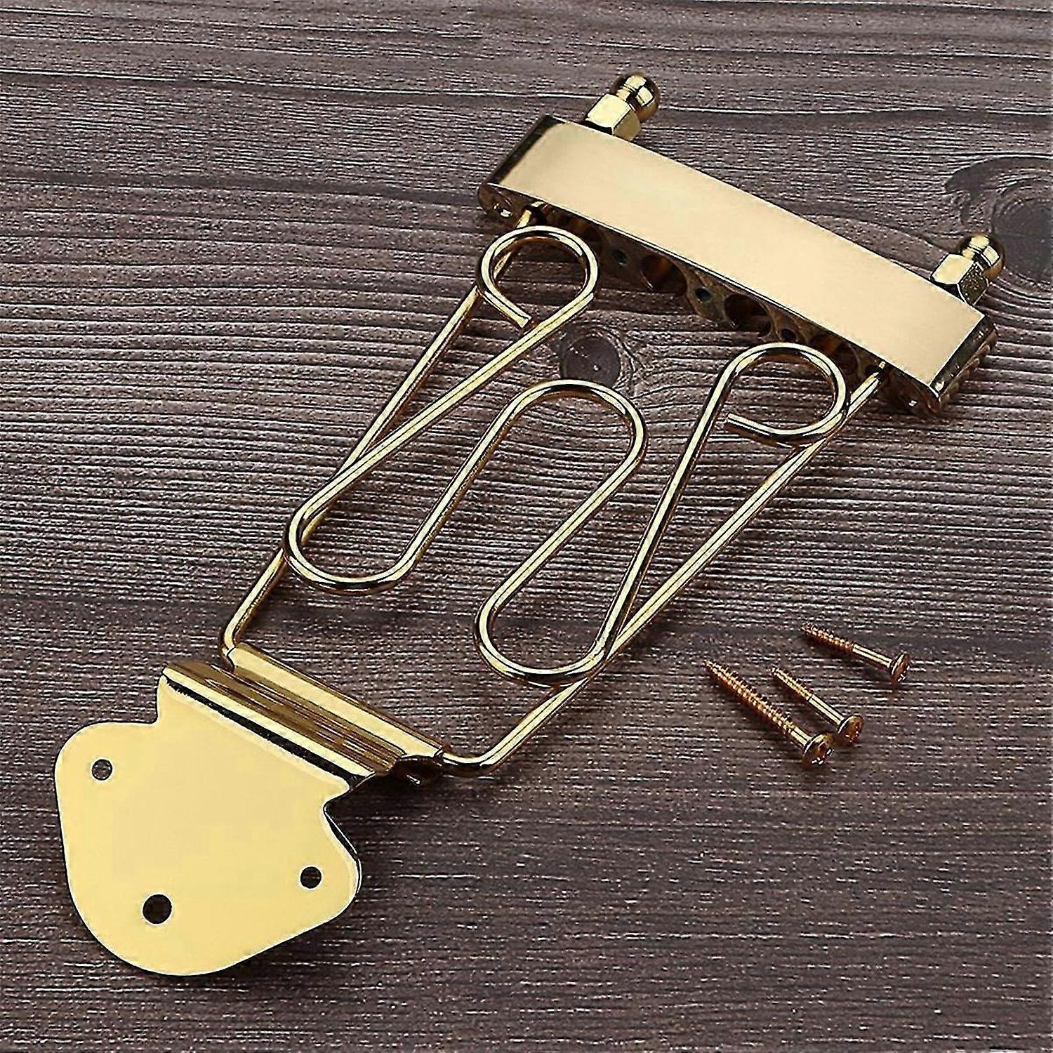 4 String Trapeze Tailpiece Guitar Bridge with Screws