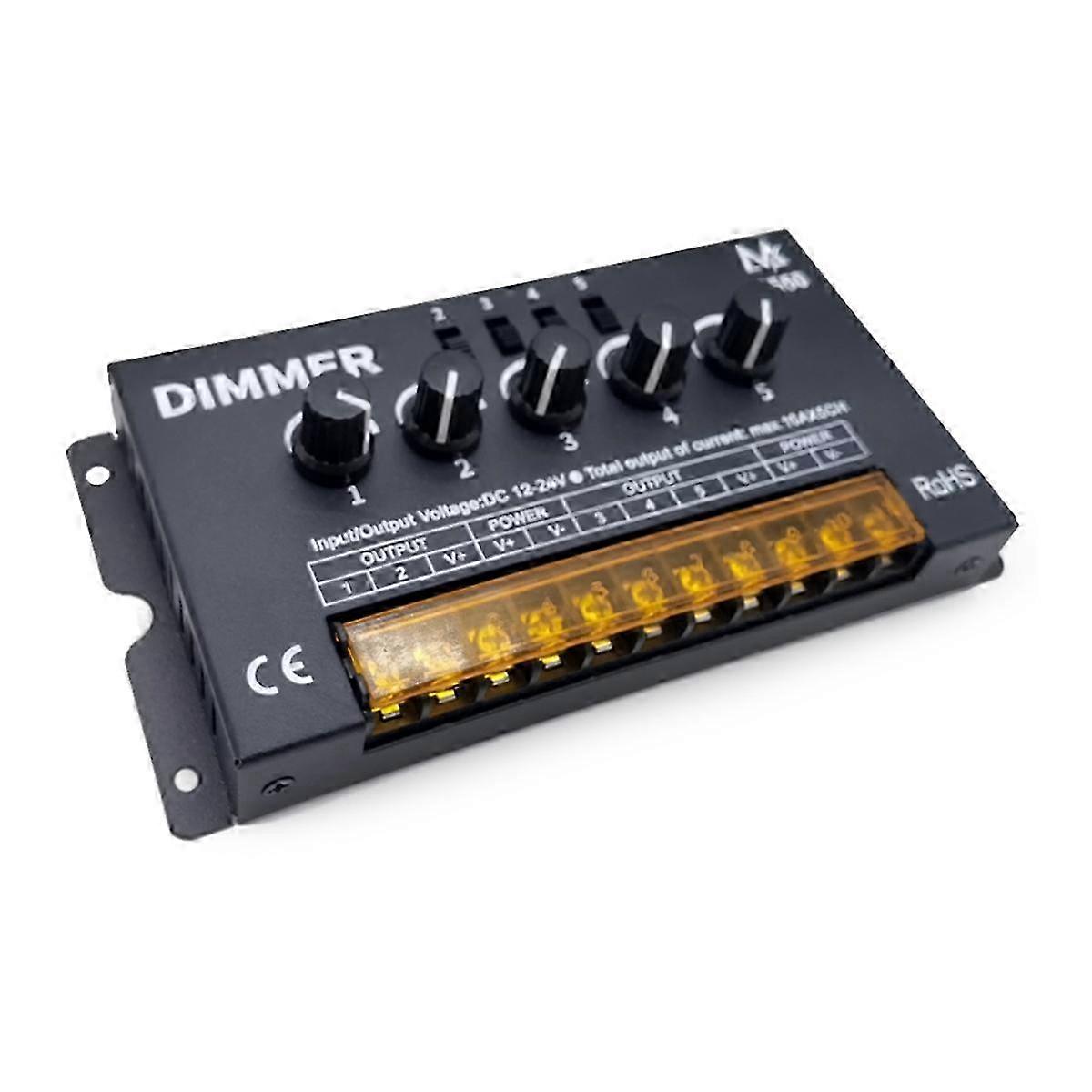 RGBW RGBWW LED Dimmer Controller DC5-24V D550 10A 5 Channel for Smart Lighting