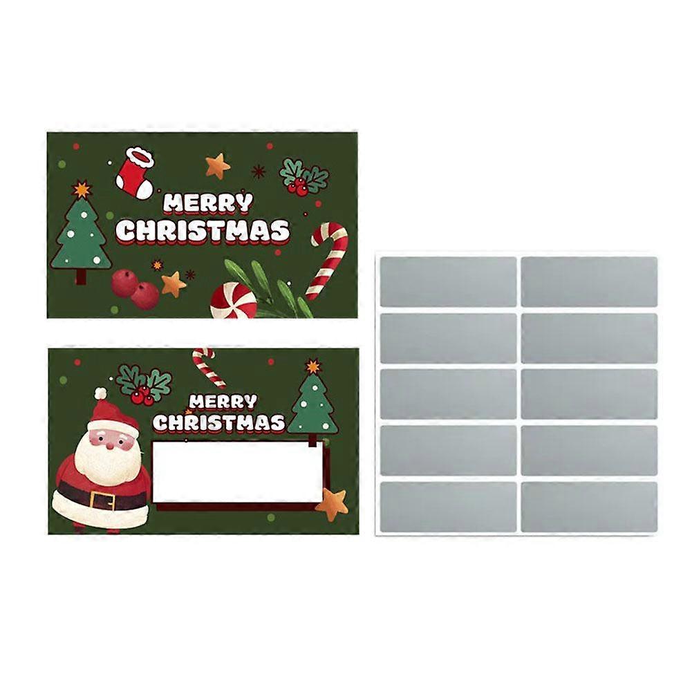 10 Pcs Christmas Scratch Off Cards Xmas Holiday Scratch Cards For Small Business