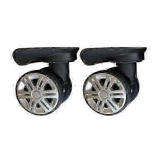 1 Pair Universal Replacement Wheels Low Noise Double-Row Large Size Trolley Case Luggage