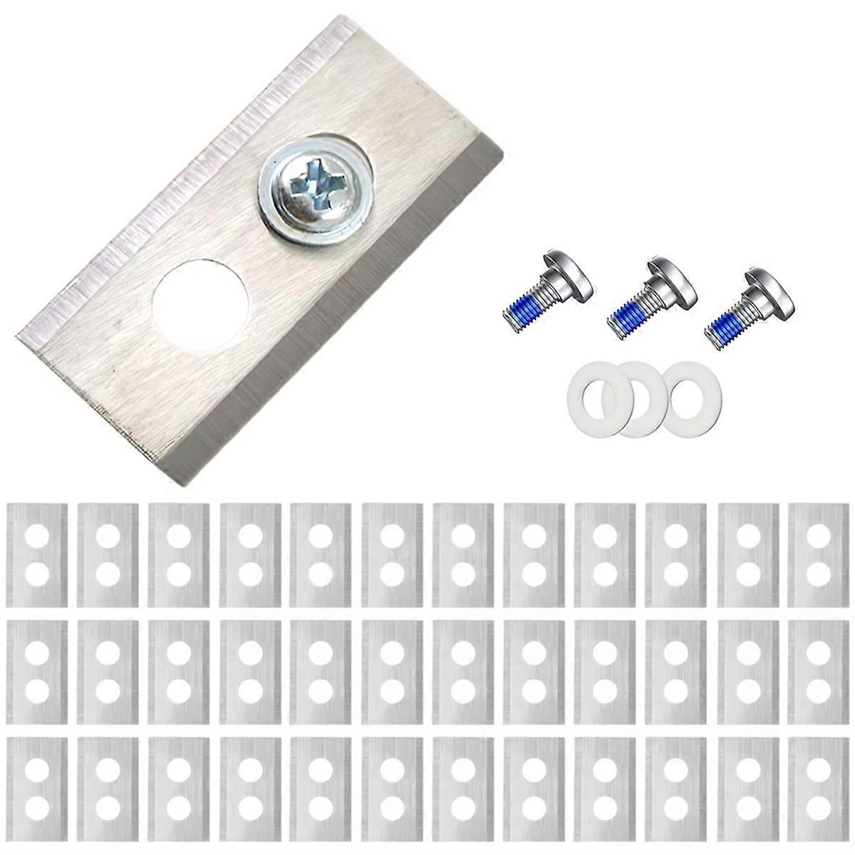 36PCS Lawn Mower Stainless Steel Replacement Blades 2-Hole Design Mower Blade for Luba Robot Lawn M