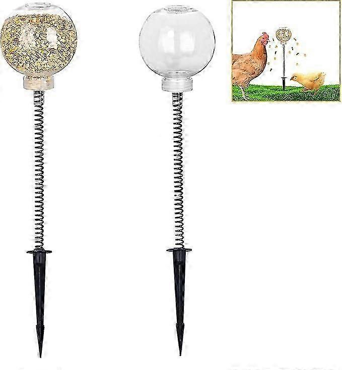 2 pcs Feeder Chicken Feeder Chicken Toy with Spring Chicken Slow Feeder Boredom Repels Stay in a Good Mood for Chickens Poultry