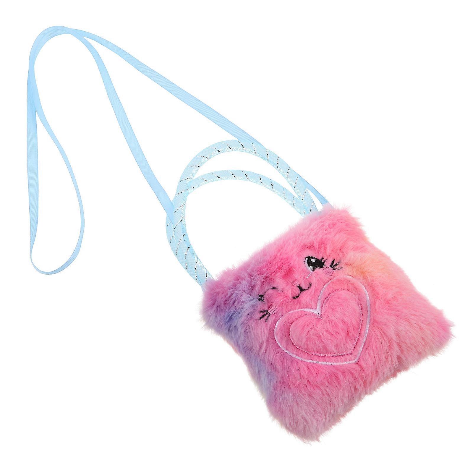 Toddler Crossbody Purse Plush Bunny Handbag for Storage 3Pcs Set