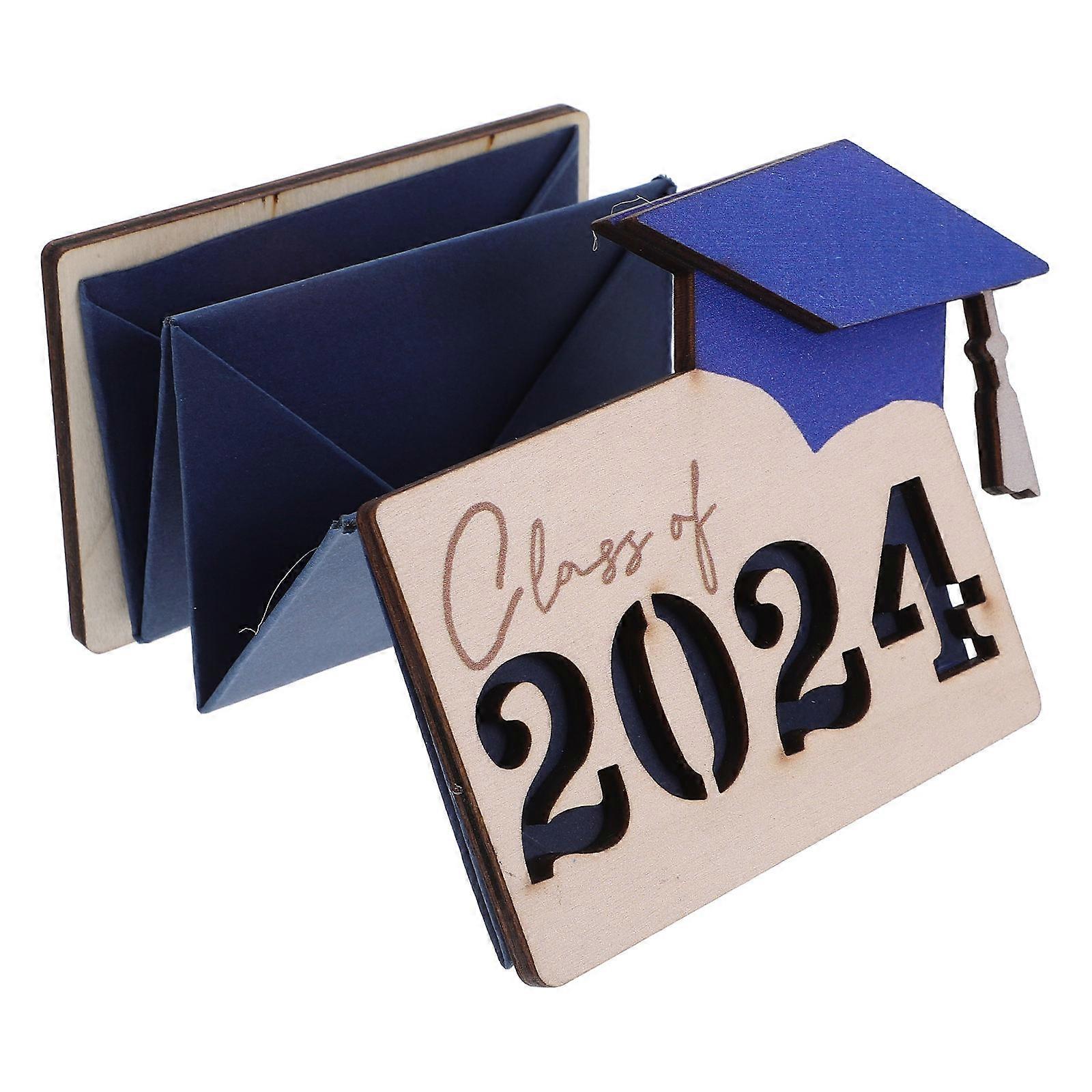 Graduation Card Holder Wood Design for Organizing Cards 3Pcs Set
