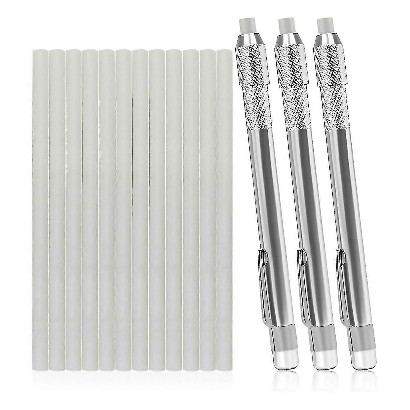 For Round Soapstone Holder Set Of 15 Markers Clear White