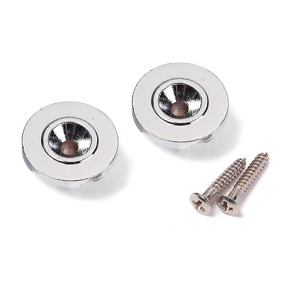 2Pcs Silver Bass String Guide Guitar Steel Roller String Trees Replacement