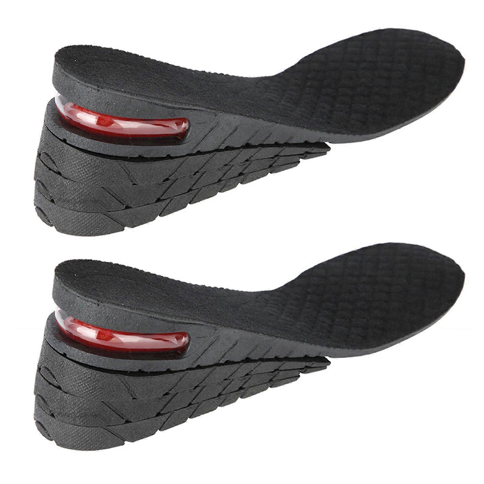 Four Layers Adjustable Height Increase Insoles Unisex PU Heel Lift Height Taller Insoles 04