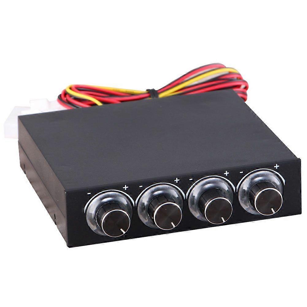 4 Channel Computer Fan Speed & Temperature Controller Heat Reducing for PC with Blue LED