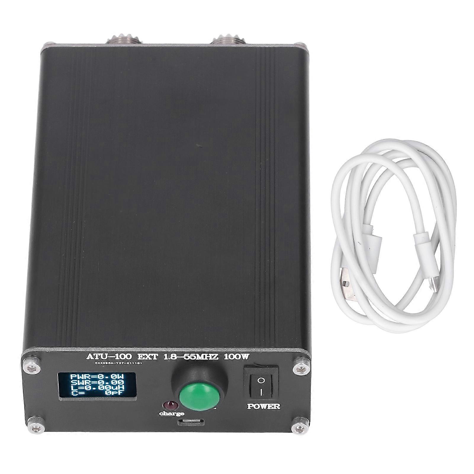 Mini tuner d'antenne automatique pour équipement radio 1,8~55 MHz 0,96 po avec boîtier ATU‑100