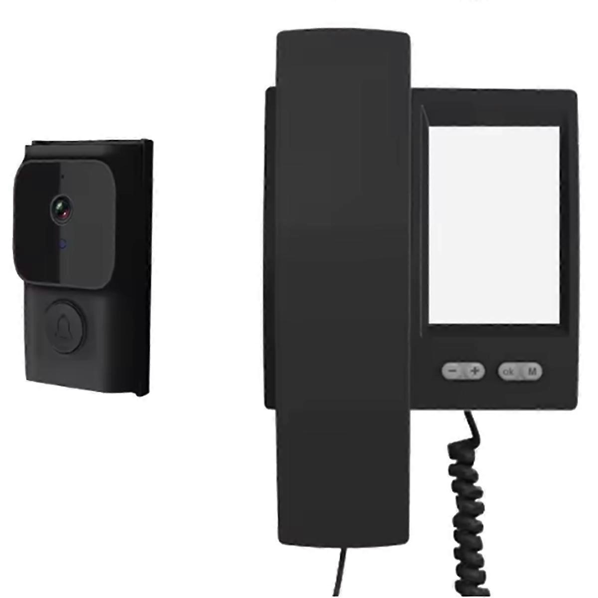 Infrared Night Vision Doorbell 3.5-Inch IPS Screen Dialogue Door Camera Full Viewing Angle Wireless