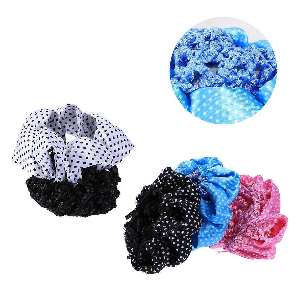 Hairnet Elastic Hair Snood for Decoration Use 4Pcs Assorted Color Hairnets