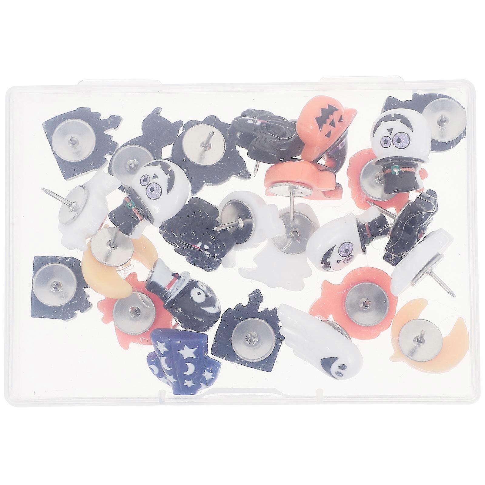 Multi-Function Thumbtacks Halloween Decorative Thumbtack for Office Use 3 Boxes