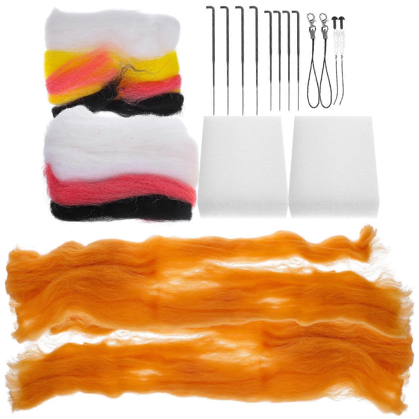 Dog Needle Felt Kit for DIY Craft 2Sets Wool Felting Starter Materials