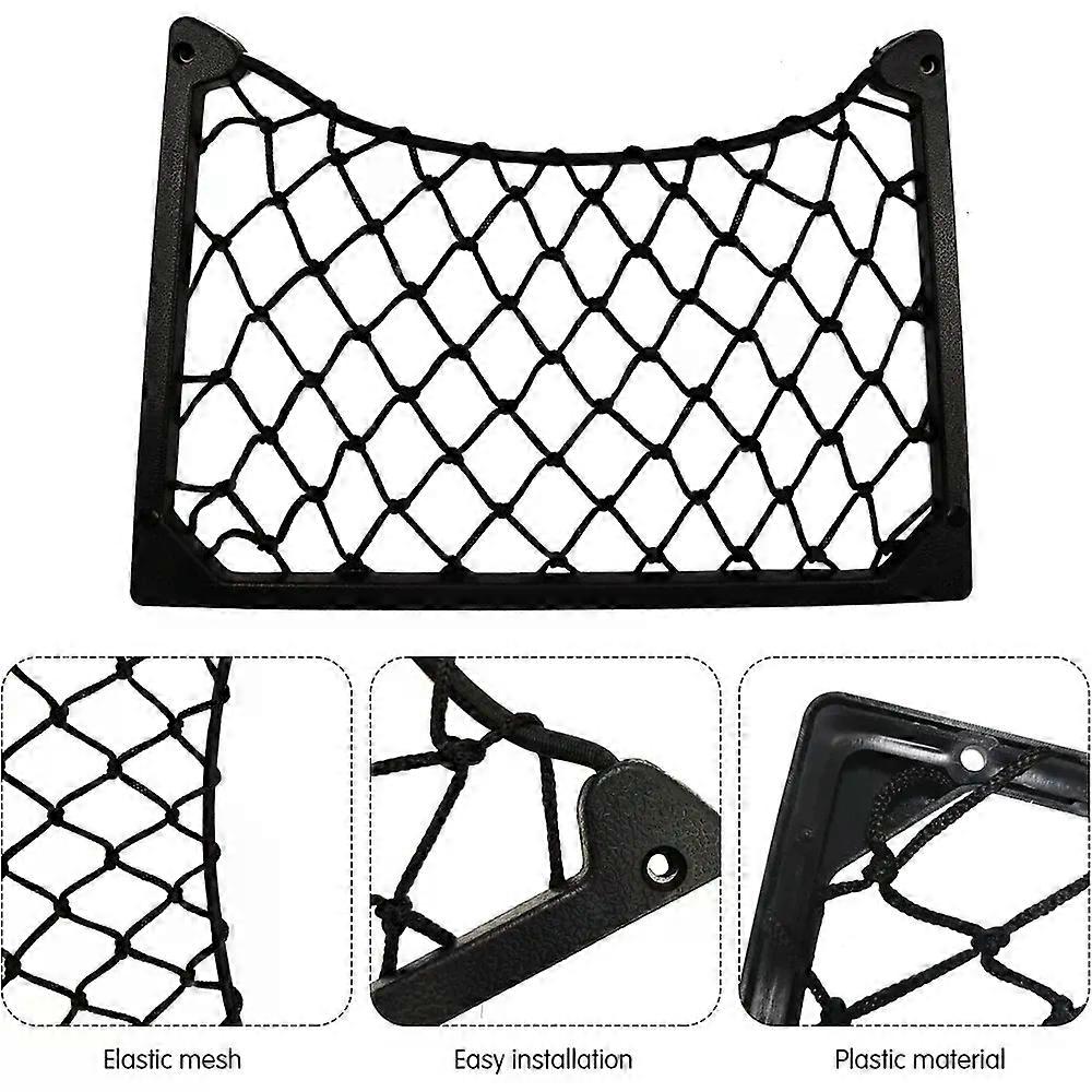 Yuanjoy Universal 315x215mm Car Storage Net 2-Pack Nylon Mesh Organizer for Auto Boat RV Trunk Cabin Home