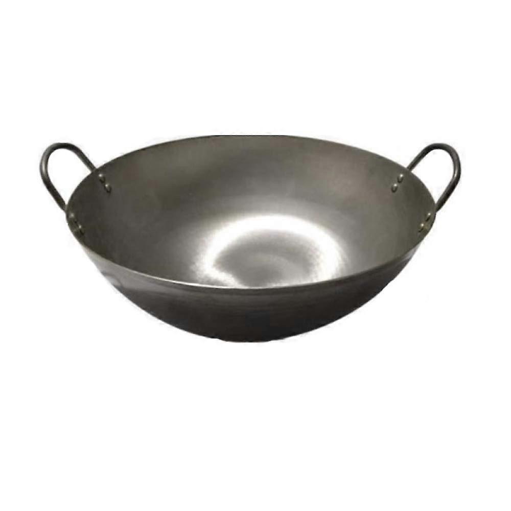 Wok NonStick Pan 60cm Round Bottom DoubleEars Gas Stove Compatible Large Household