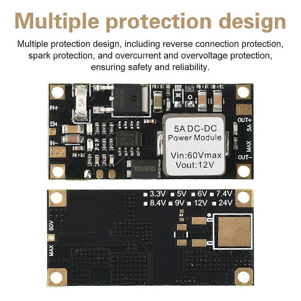 DC-DC 6.5V-60V Voltage Stabilizing Step-Down Module Mini-Low-Profile Buck Converter Power Supply