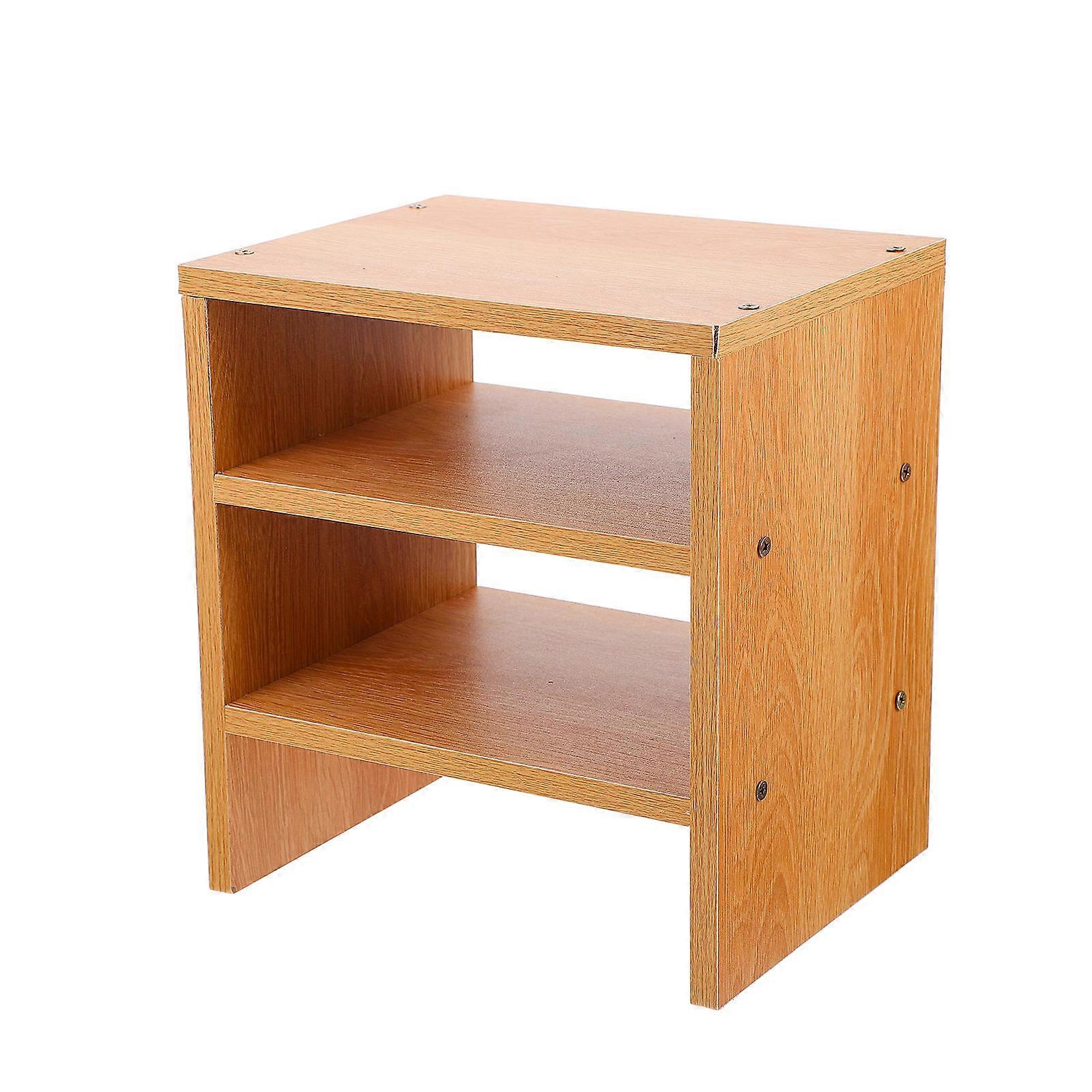 Wooden Desktop Organizer for Storage Use 1Pcs Layered Storage Cabinet