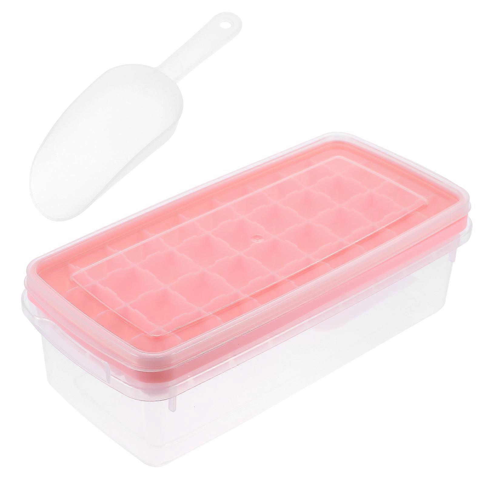 Creative Ice Cube Mold Tool for Ice Making 6Sets Silicone Pink Tray