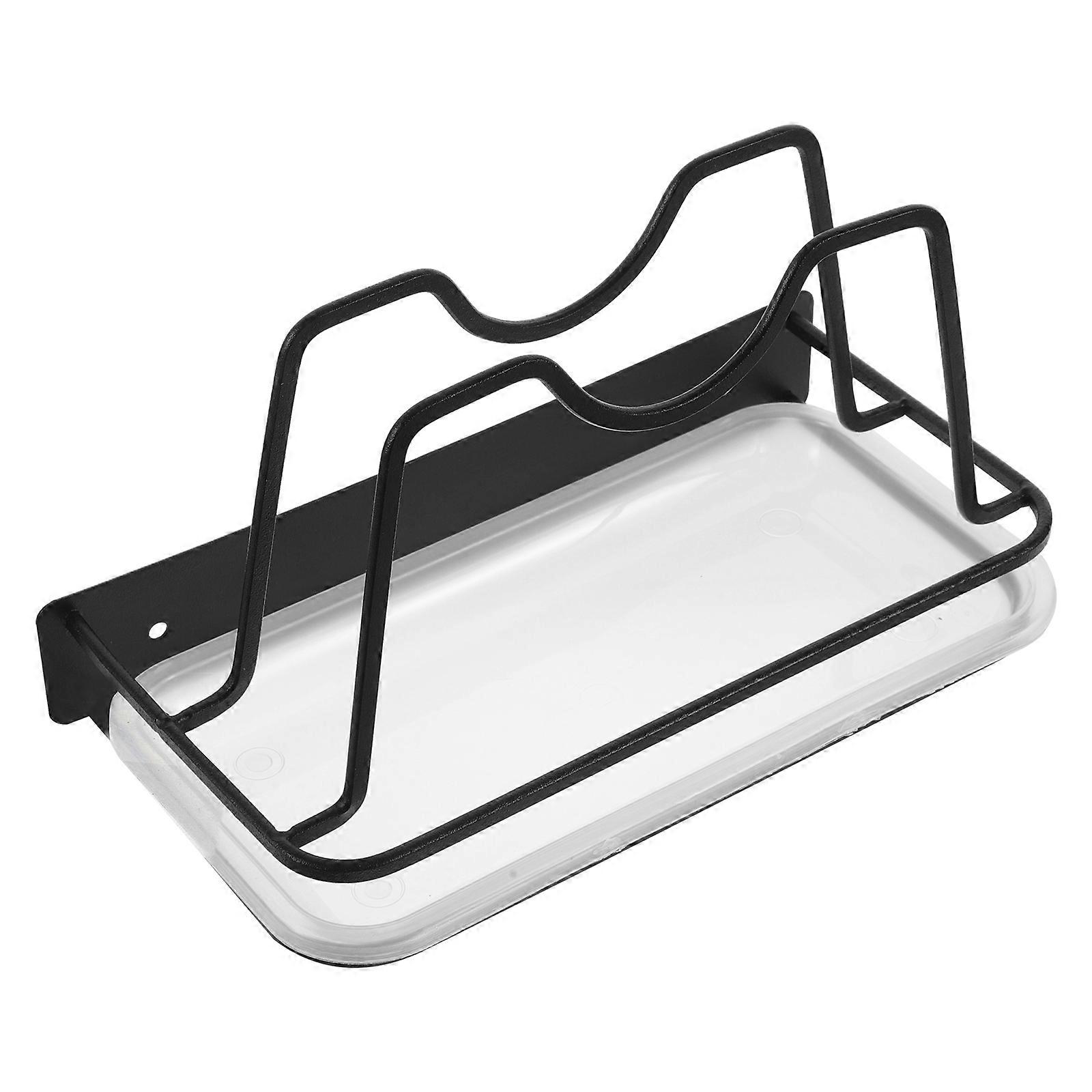 Kitchen Pot Lid Organizer Rack for Wall Mounted Storage 2Pcs Adhesive