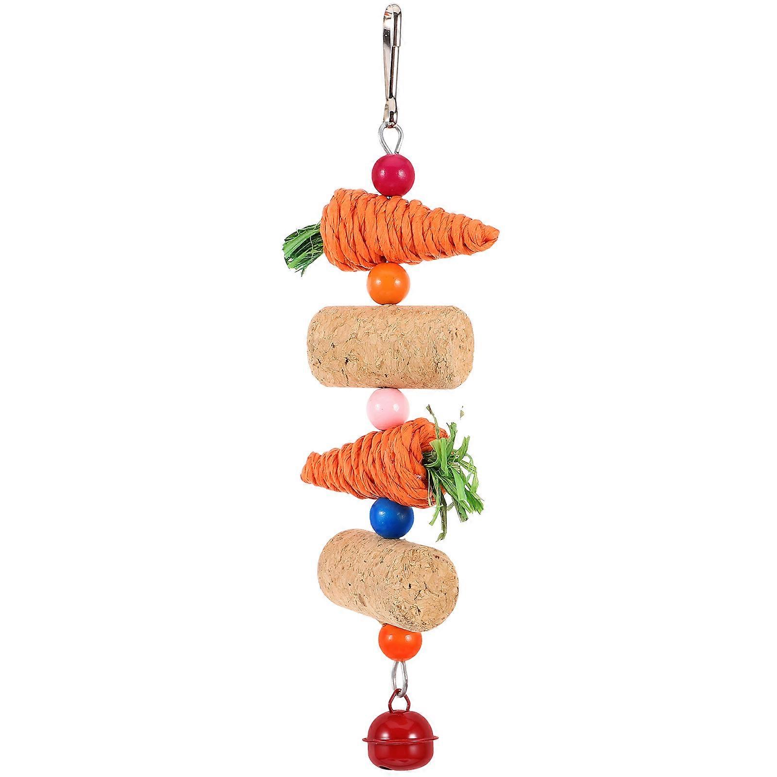 Hanging Bird Toy 2Pcs Woven Parrot Shredding Toy For Birds Indoor Environment Assorted Color Boredom Relief