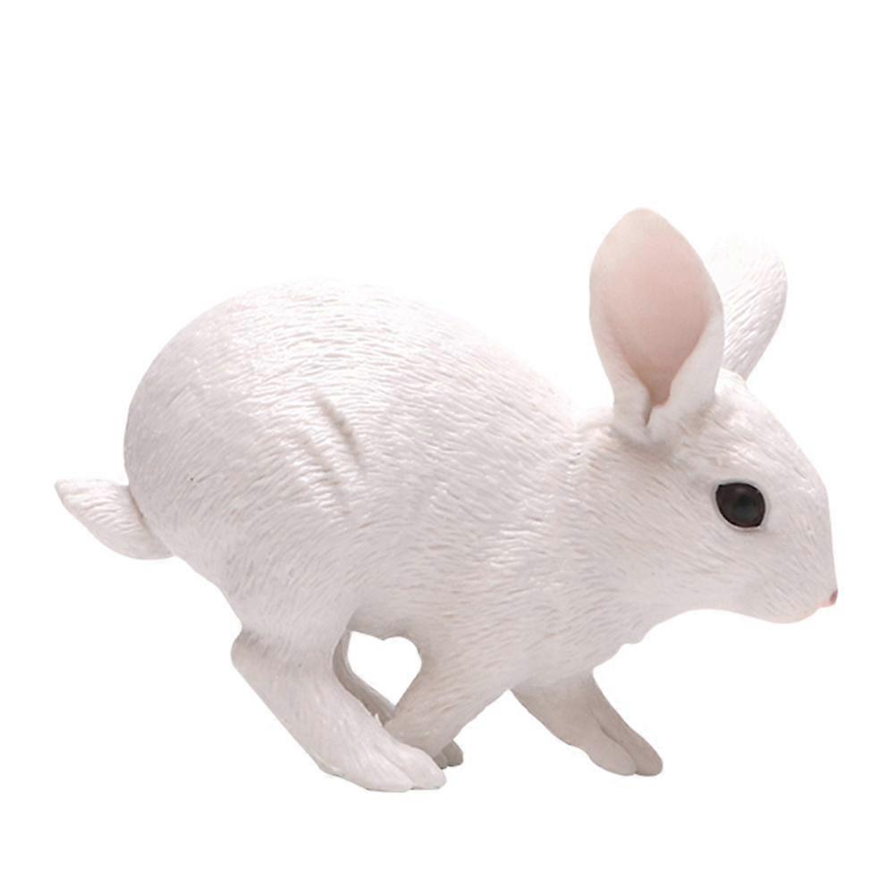 PVC Adornment for Home 3Pcs Simulated Rabbit Animal Figurines