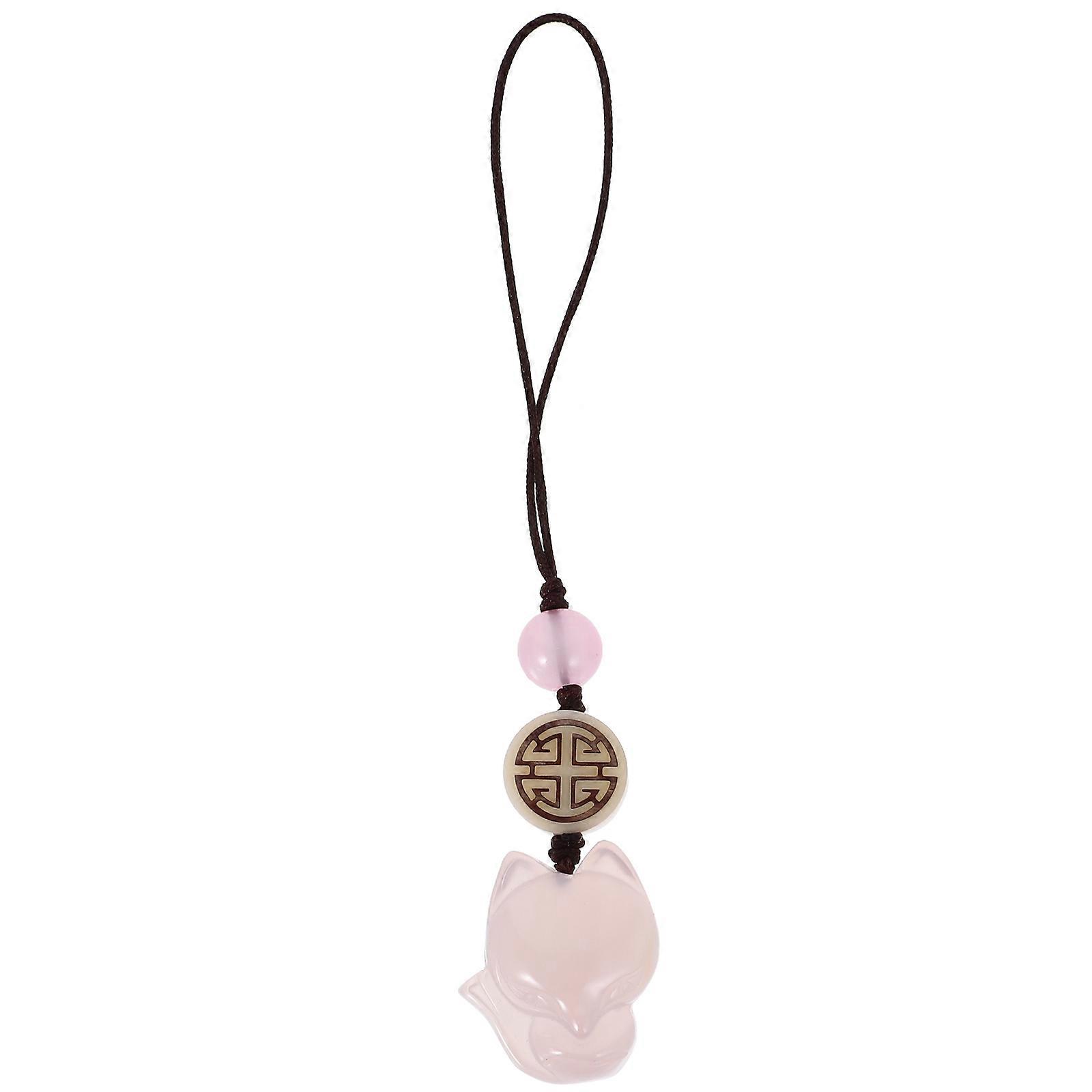 Shape Phone Hanging Chain for Decoration 2Pcs Chalcedony Charm
