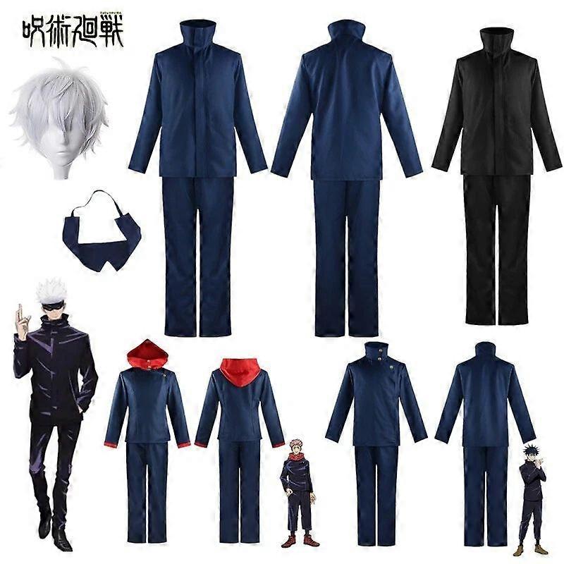 Jujutsu Kaisen Gojo Satoru Cosplay Costume Set With Tops, Pants, And Eye Patch