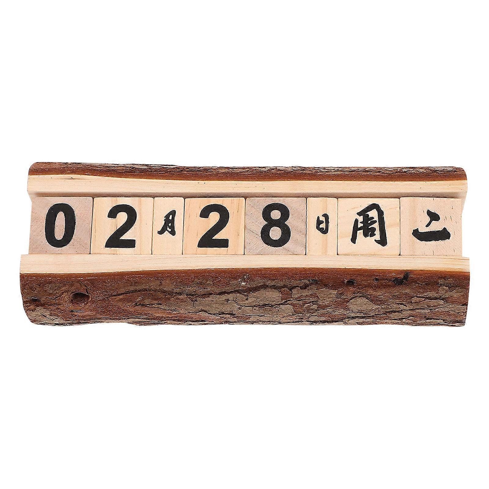 Functional Vintage Calendar Desktop Display For Living Room And Office Use 1Pcs