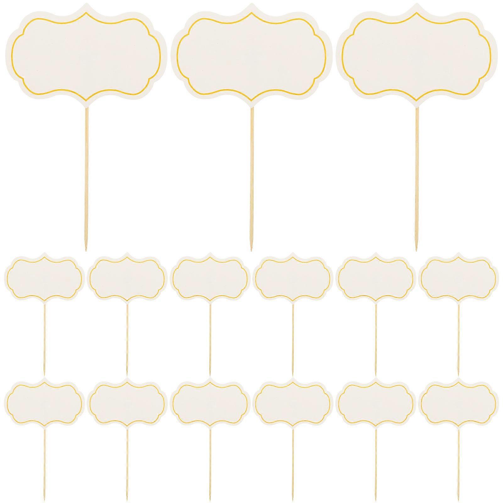 White Cheese Markers Rectangular Shape Writable Distinguish Foods Charcuterie Board 24Pack