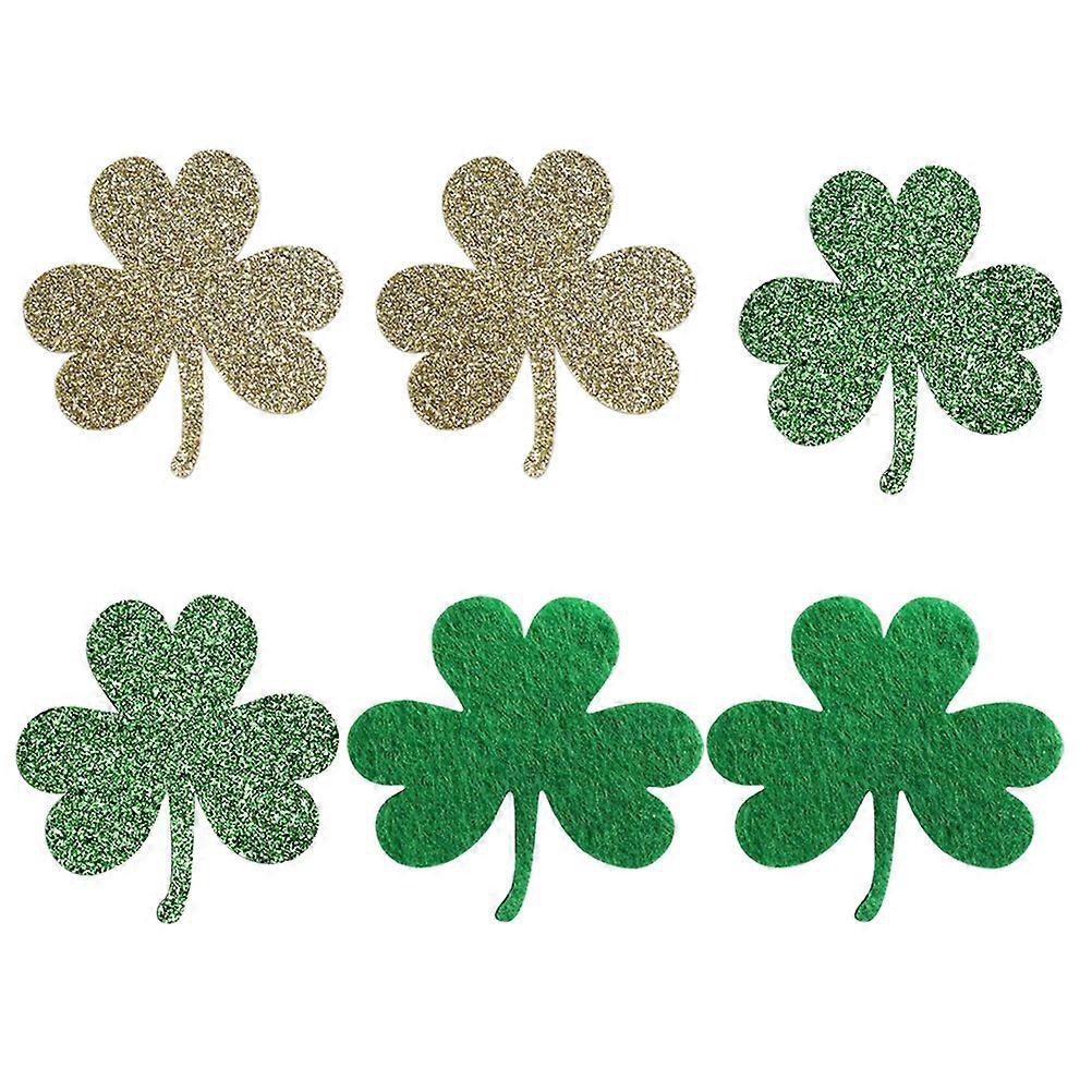 Four Leaf Clover Patch Green Fabric for Garment Sewing 18Pcs