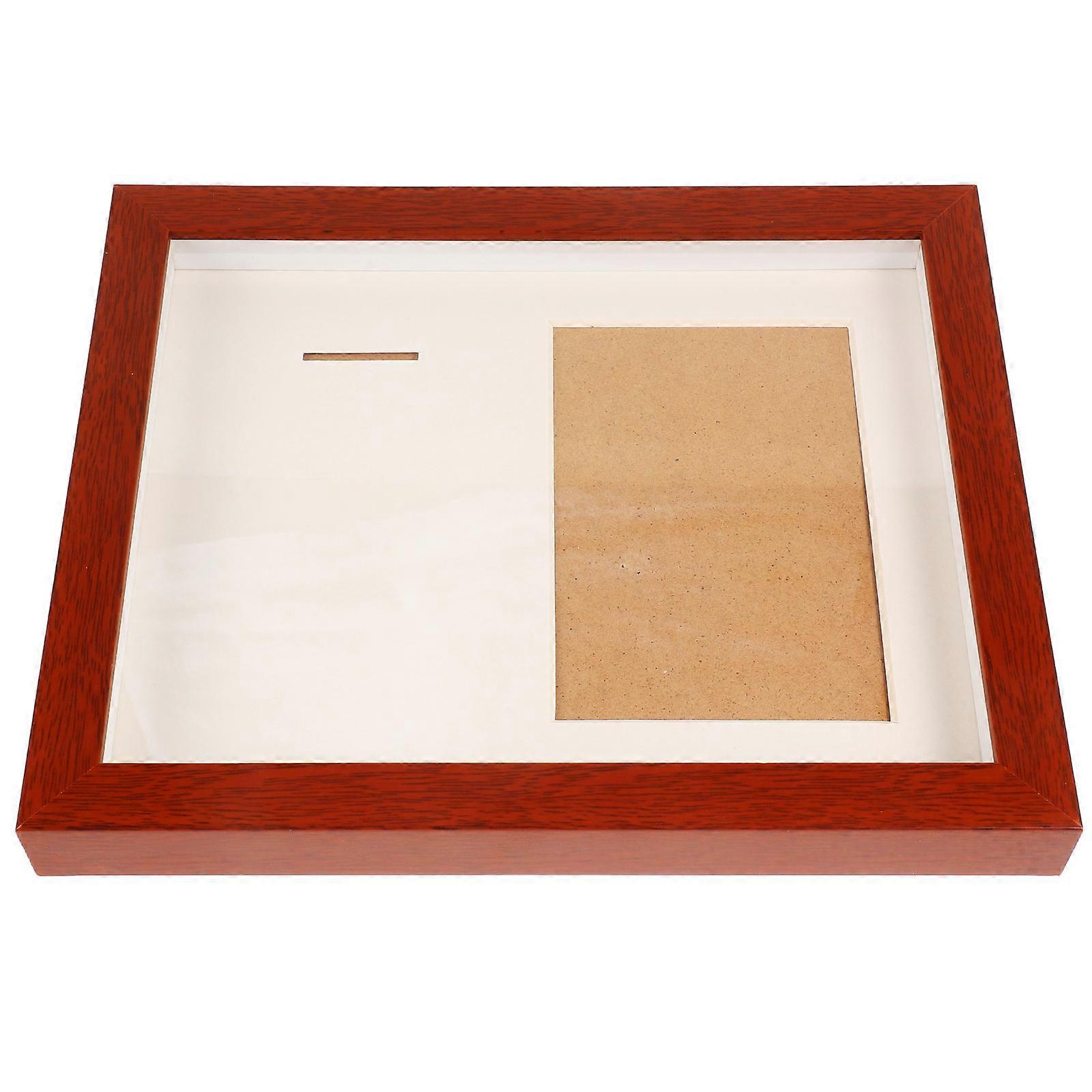 Medal Display Case 2Pcs Multipurpose Medal Storage Frame Decoration Light Brown Excellent Craftsmanship For Elders