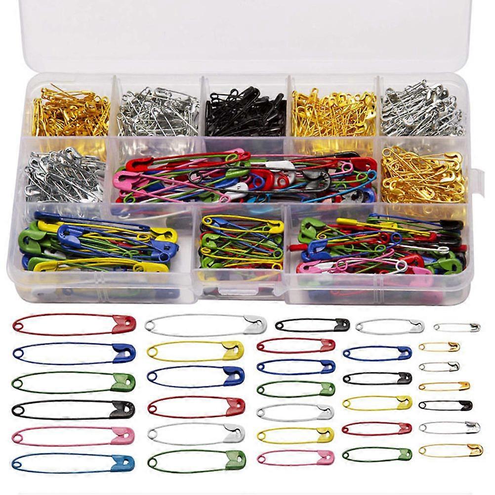 Pin for Blanket with 500Pcs Assorted Sizes Steel Safe Brooches Kit