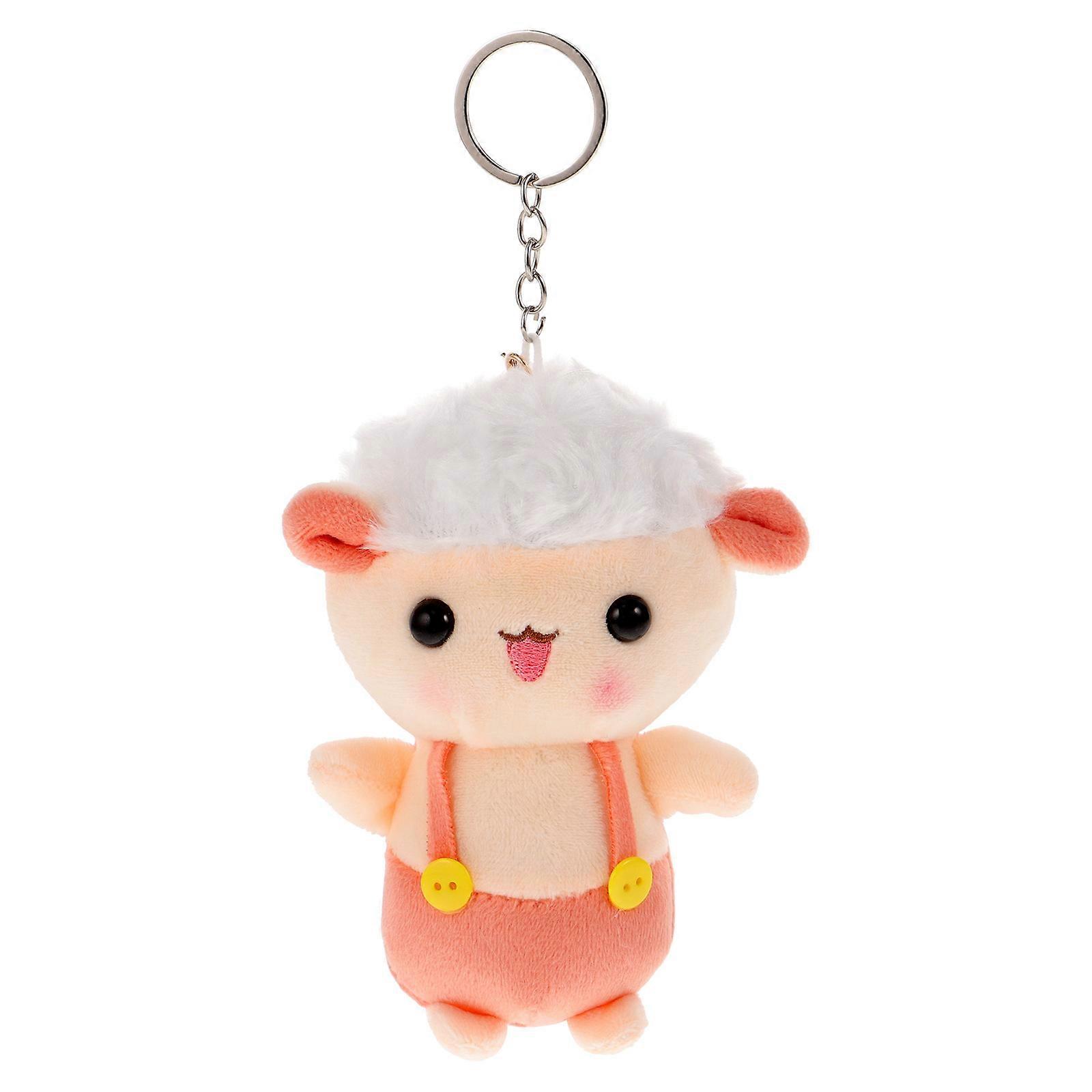 Multifunctional 4Pcs Plush Keychain Bag Hanging Ornament For Children Cartoon Style Key Holders