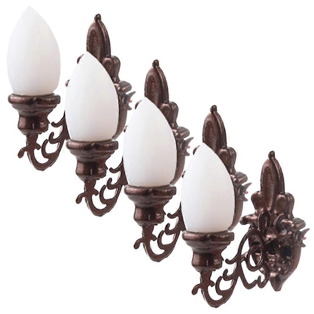 Mini Lights for Decoration 8Pcs Coffee ABS Material Wall Lamp Set