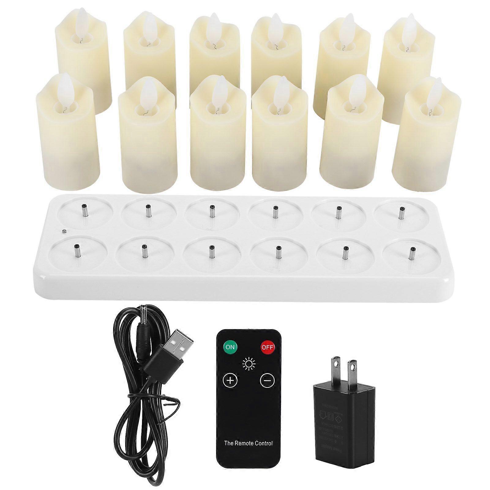 Electric Candle Light Simulation Flameless Candles Set with Remote Control