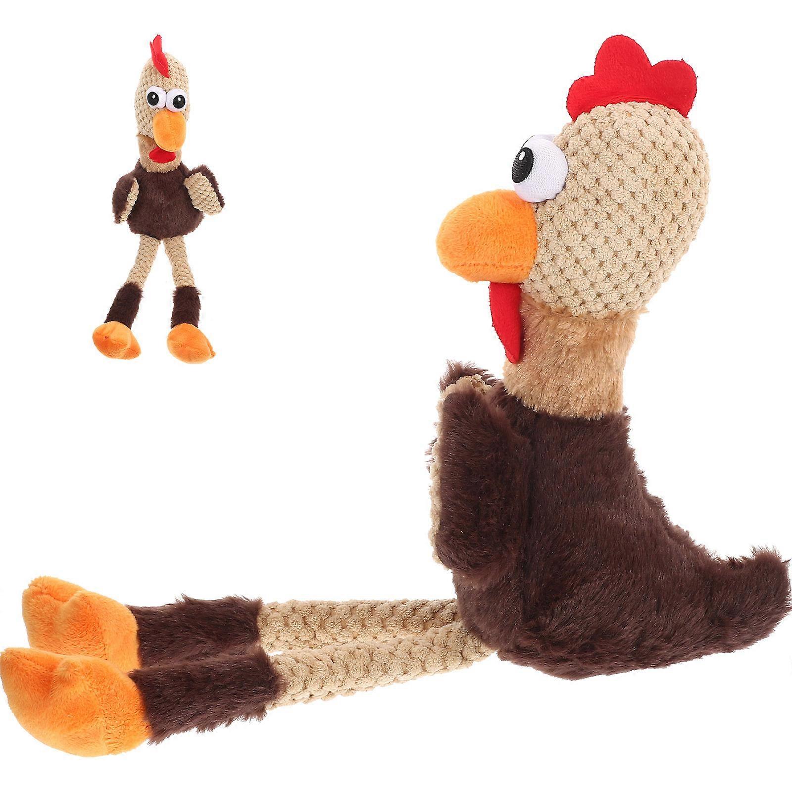 Decorative Chicken Chew Toy for Pet 2Pcs Interactive Bite Training Toy