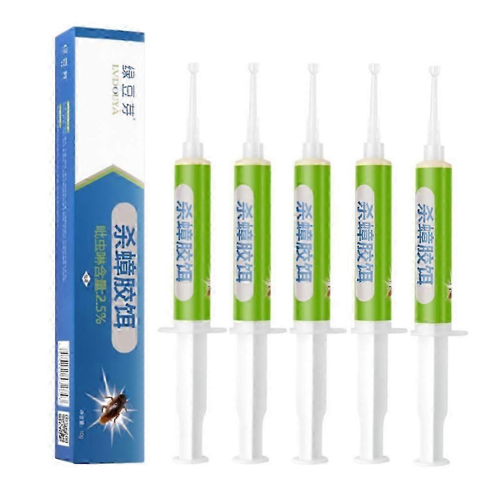 Cockroach Gel Bait Roach Pest Killer With Plunger Tip For Floor Kitchen Non-toxic 3-20pcs