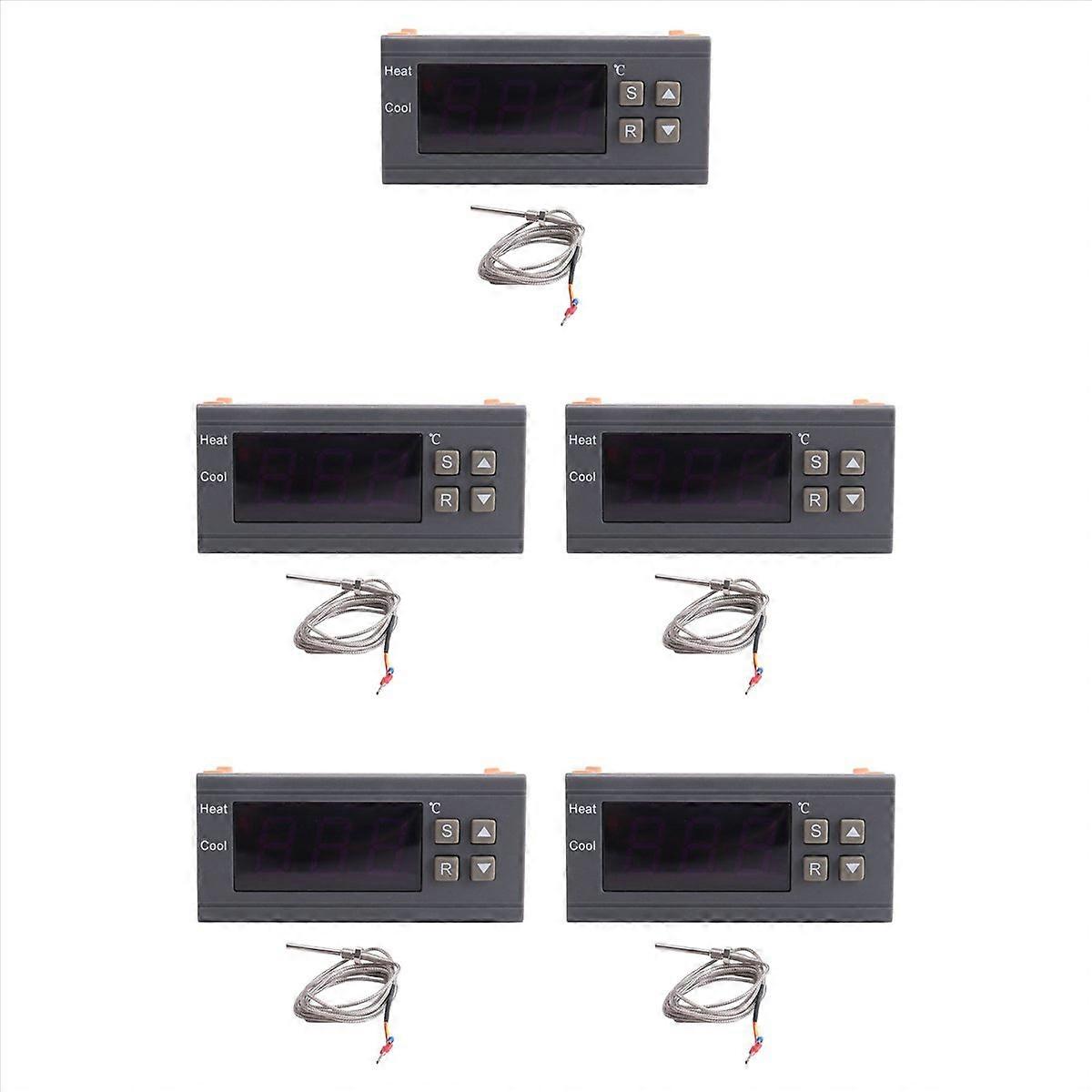 5X Digital Temperature Controller -99-400 Degree PT100 M8 Probe Thermocouple Sensor Embedded Thermos