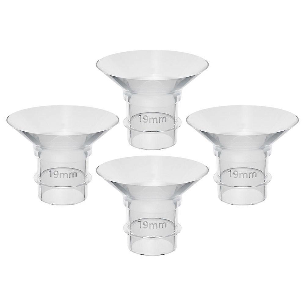 Wearable Breast Pump Flange Inserts 4Pcs Transparent Silicone Universal for Pumps
