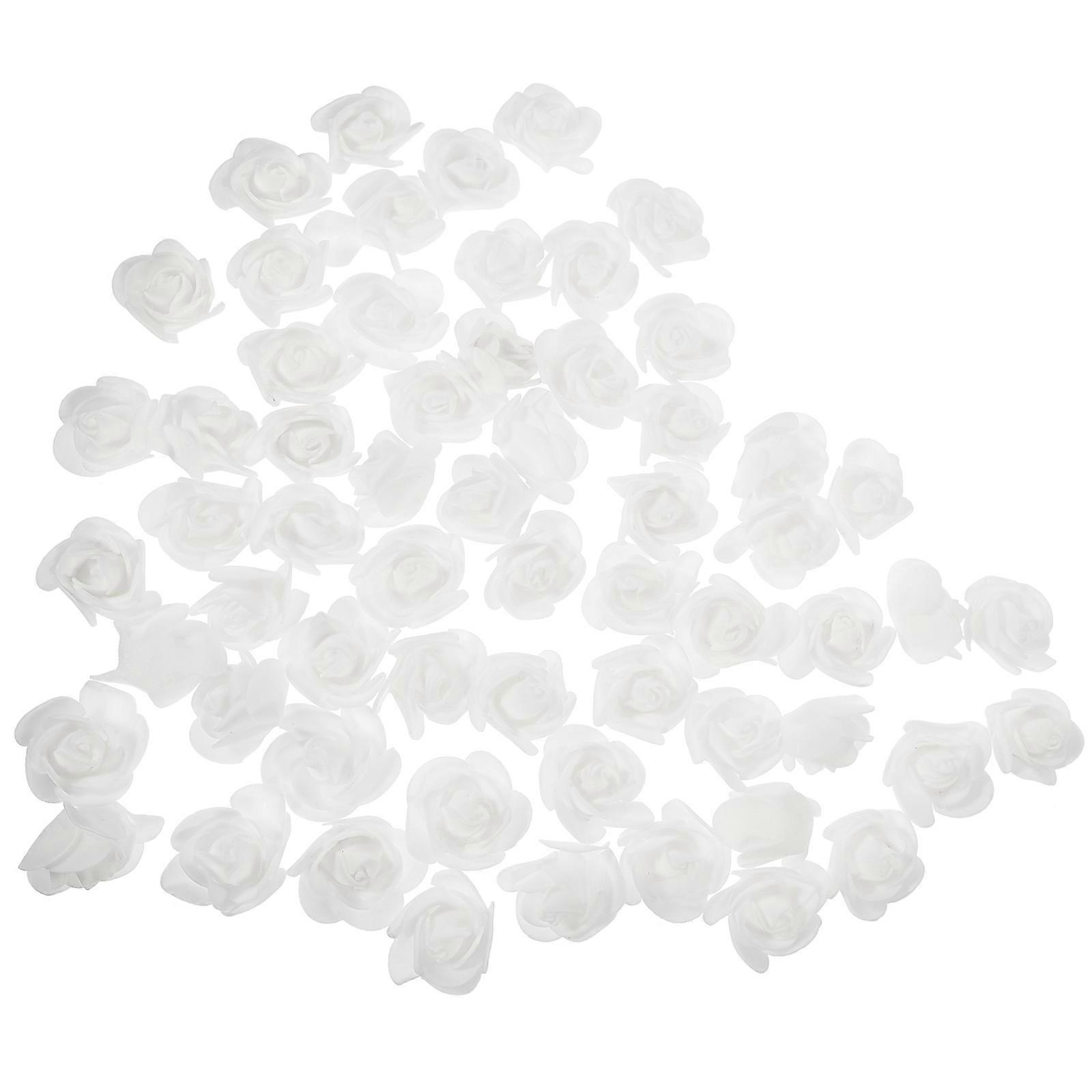 Artificial Rose Heads Foam Rose Head for DIY Bouquet Making 800Pcs White