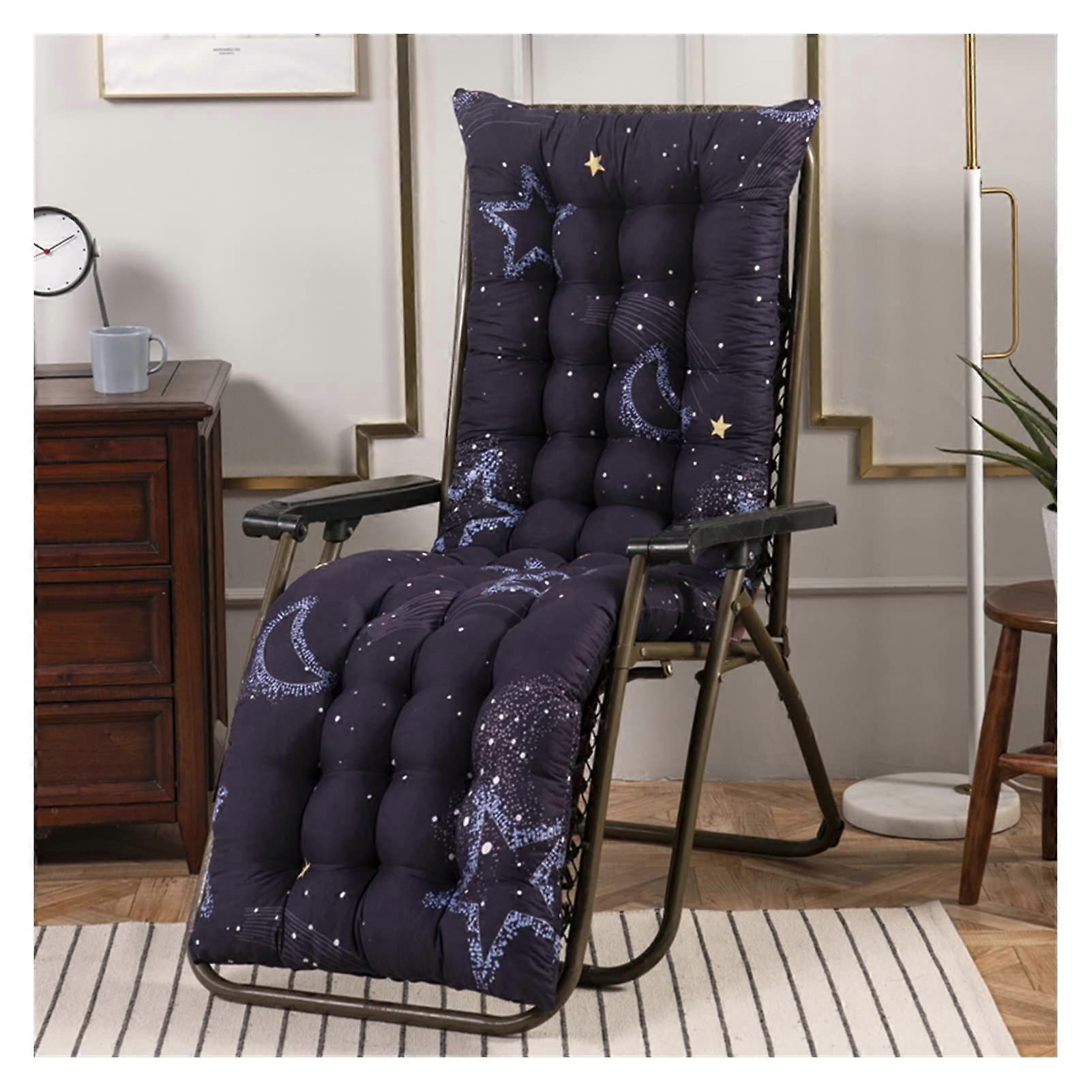 Outdoor Rocking Chair Cushion Pad For Patio With Backrest Ties NonSlip Memory Foam 52x190cm Style 7 Recliner Pad