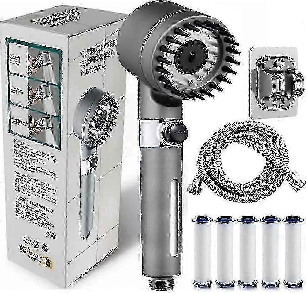 Filtered showerhead for enhanced ionization with hose attachment