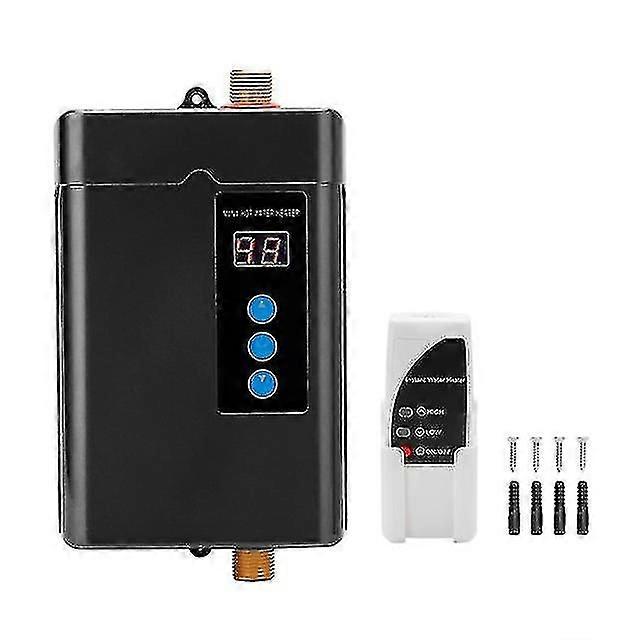 デジタル電気給湯器リモートコントロール瞬時タンクレス給湯器キッチンバスルームシャワー水速加熱白