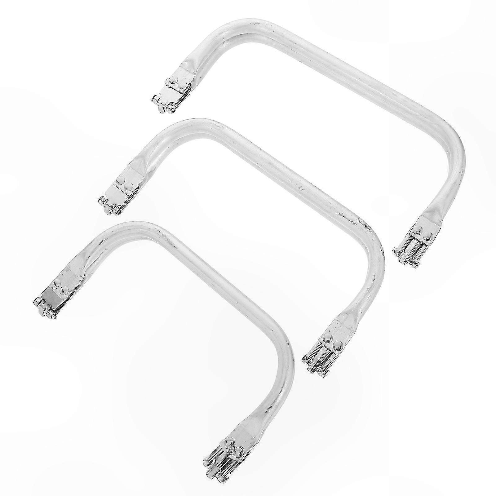 3-Piece Metal Bag Frame Kit with Closure Clasp Hardware for Handbag and Purse Crafting